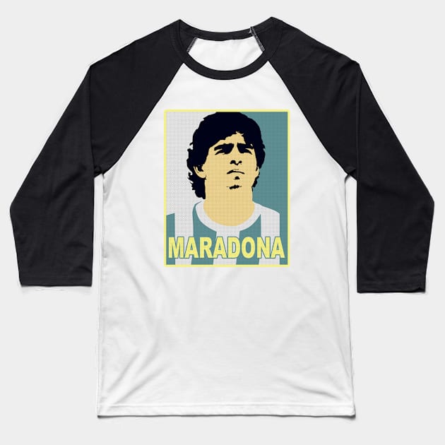 MARADONA Baseball T-Shirt by canzyartstudio